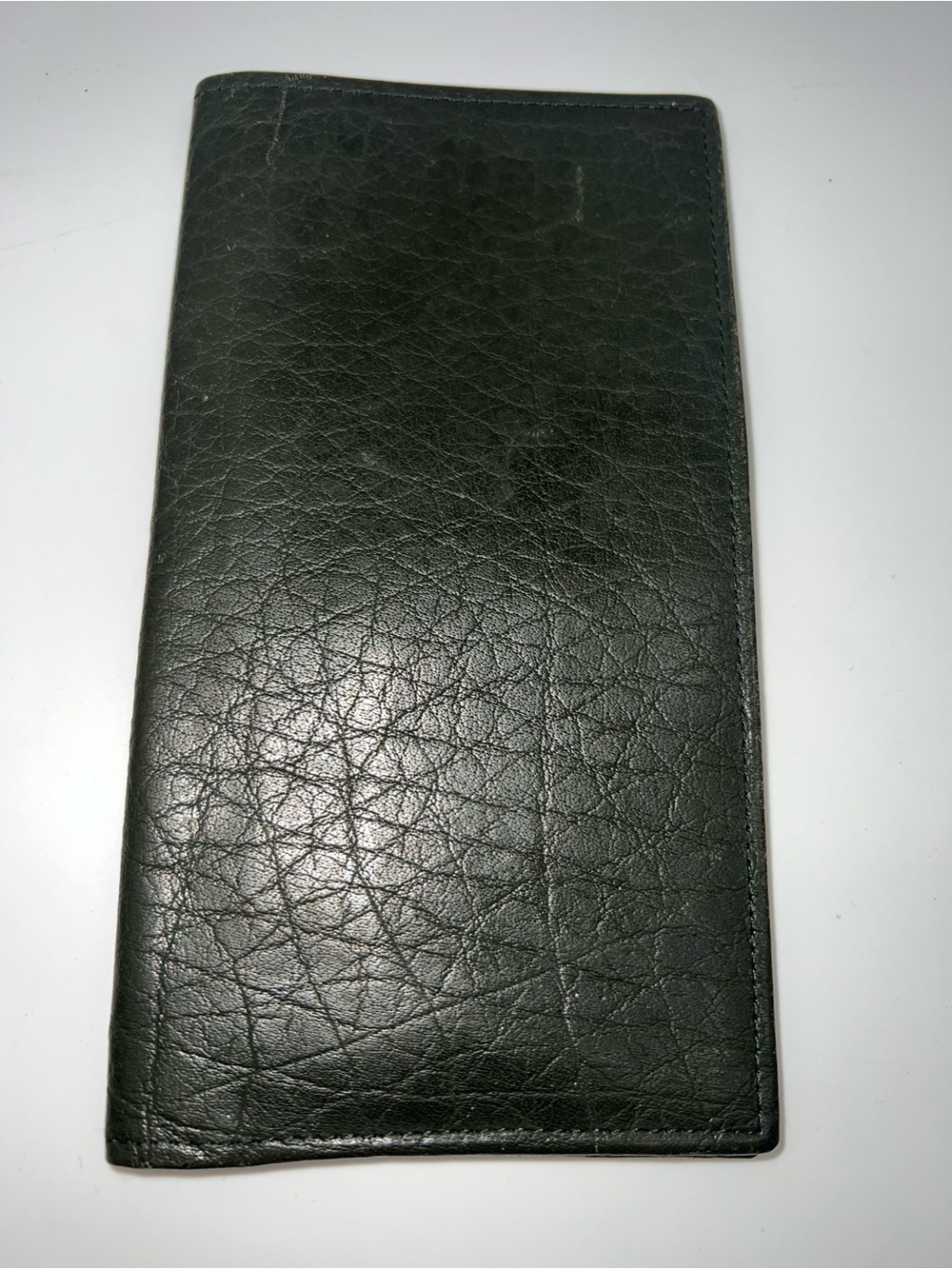 Rolfs Dark Green Long Water Buffalo Skin Leather Wallet 7” X 3.75”